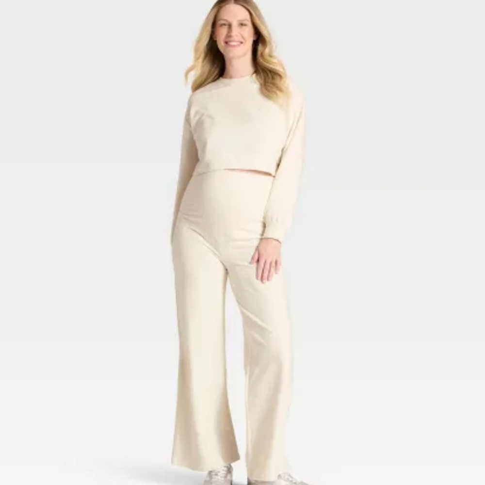 Ingrid & Isabel Over The Belly High-Rise Maternity Pants